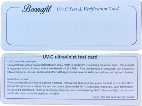 UVC Light Test Cards to Check UV Sanitizers (25 cards)